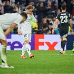 Real Madrid CF - Arsenal. Cuartos de final de la UEFA Champions League en el estadio Santiago Bernabéu en Madr