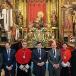 El presidente Alfonso Fernández Mañueco asiste a la misa de visita de autoridades a Nuestra Señora de las Angustias, junto al presidente de la Diputación, Conrado Íscar; el alcalde de la ciudad, Jesús Julio Carnero, y la delegada territorial Raquel Alonso, entre otros