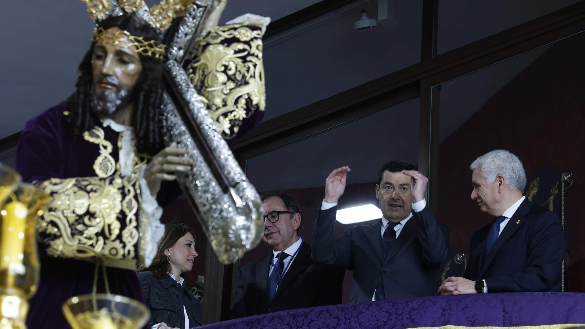 El presidente de la Junta de Andalucía, Juanma Moreno, en Málaga