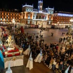 La Plaza Mayor de Valladolid en esta ocasión no pudo ver la Procesión General del Viernes Santo