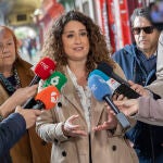Emma López (PSOE) hace declaraciones a los medios