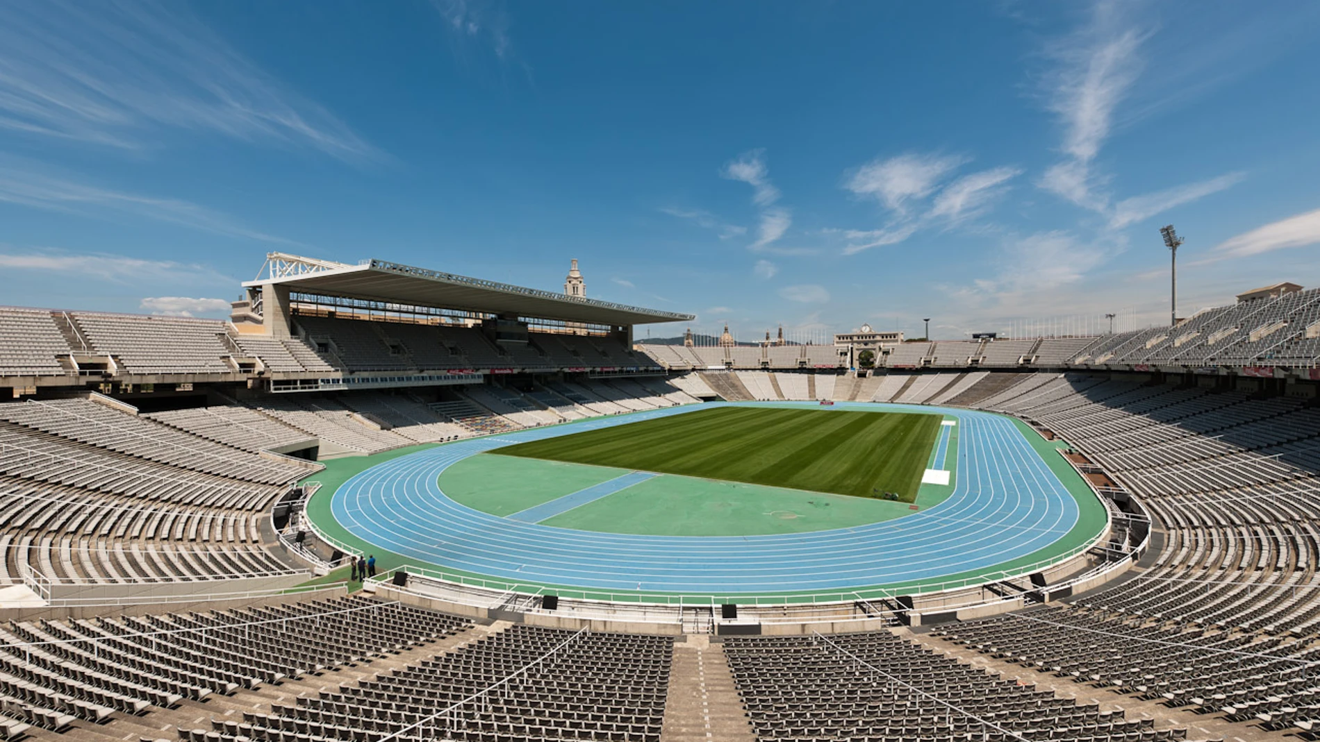 Imagen panorámica del Estadio Lluís Companys