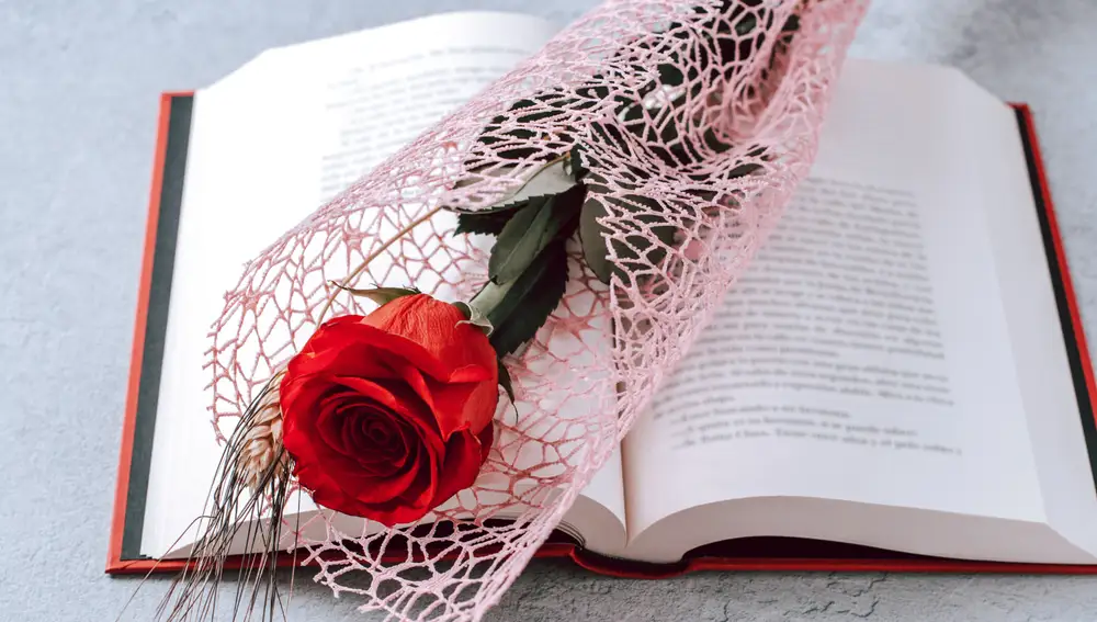 Rosas rojas y libros, regalo tradicional de Sant Jorge/Jordi