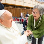 Cristina Inogés con el Papa Fransico