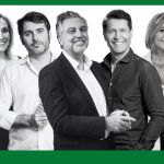 Presentadores de los programas de Onda Cero: Edu Pidal, Rocío Martínez, Rafa Latorre, Carlos Alsina, Cantizano, Julia Otero y Edu García