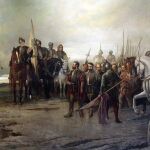 Óleo de Manuel Picolo López que muestra la rendición de los líderes comuneros