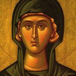 Una antigua representación de Irene Chrysovalantou, conocida como Santa Irene