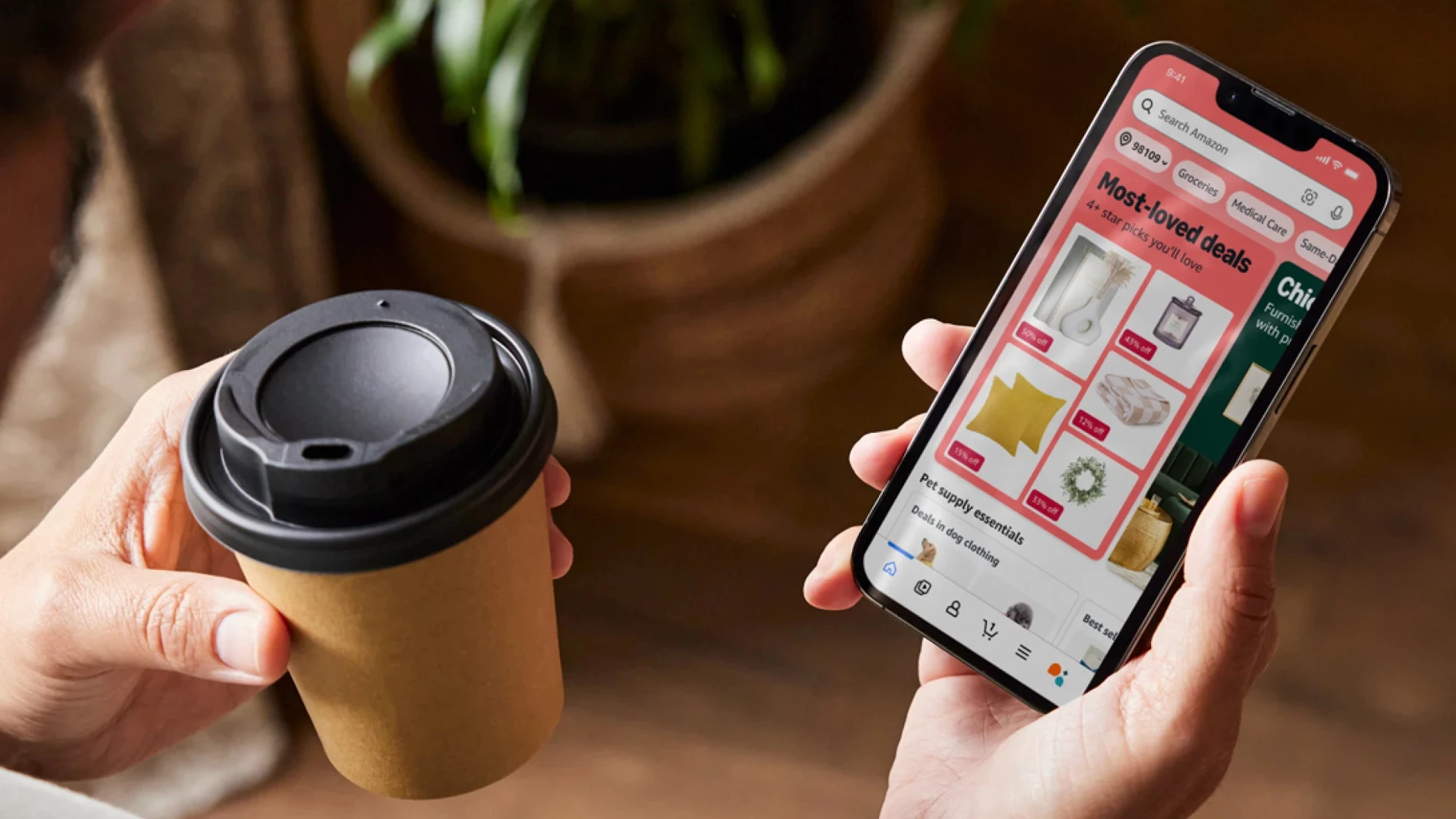 La nueva app de Amazon en un smartphone