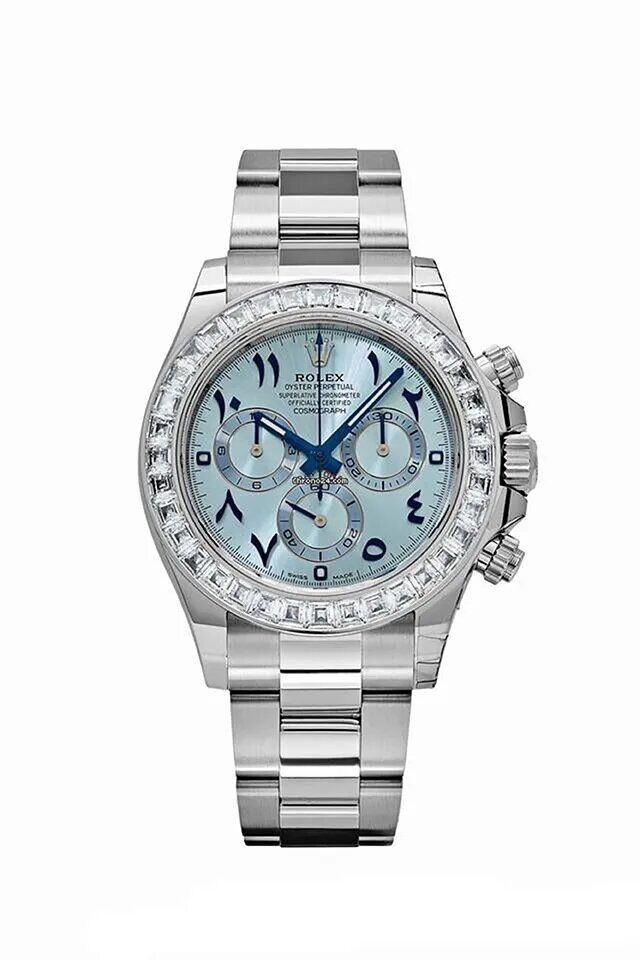 Rolex Daytona 116576TBR Platinum Diamond Ice Blue Arabic Dial