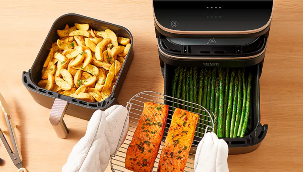 La nueva airfryer de Cosori, el modelo Turbo Tower Pro Smart Chef Edition, en color negro