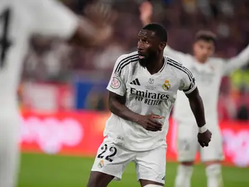 FC Barcelona Vs Real Madrid - Final Copa Del Rey Antonio Rudiger of Real Madrid in action during the Spanish Cup, Copa del Rey, Final football match played between FC Barcelona and Real Madrid at La Cartuja Stadium on April 26, 2025 in Sevilla, Spain. AFP7 26/04/2025 ONLY FOR USE IN SPAIN
