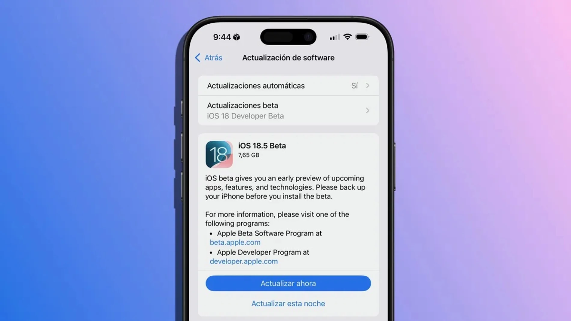 iOS 18.5 llegará con un nuevo fondo de pantalla el cual se describe en su código fuente