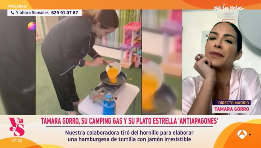 Tamara Gorro en el directo de 'Y ahora Sonsoles'