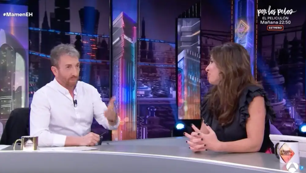 Mamen Mendizábal y Pablo Motos en 'El Hormiguero'