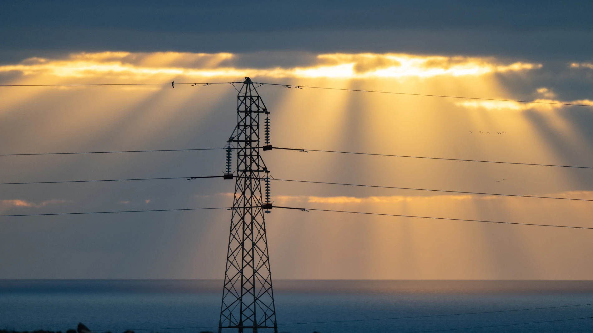 GRAFCAN8685. PUERTO DEL ROSARIO (FUERTEVENTURA) (ESPAÑA), 29/04/2025.- El apagón que este lunes dejó sin luz a la mayor parte de la España peninsular no ha tenido incidencias en las redes eléctricas de Canarias, aisladas de la península, pero sí se ha notado en importantes distorsiones en las redes de telecomunicaciones. En la imagen, tendidos eléctricos en Fuerteventura. EFE/Carlos de Saá