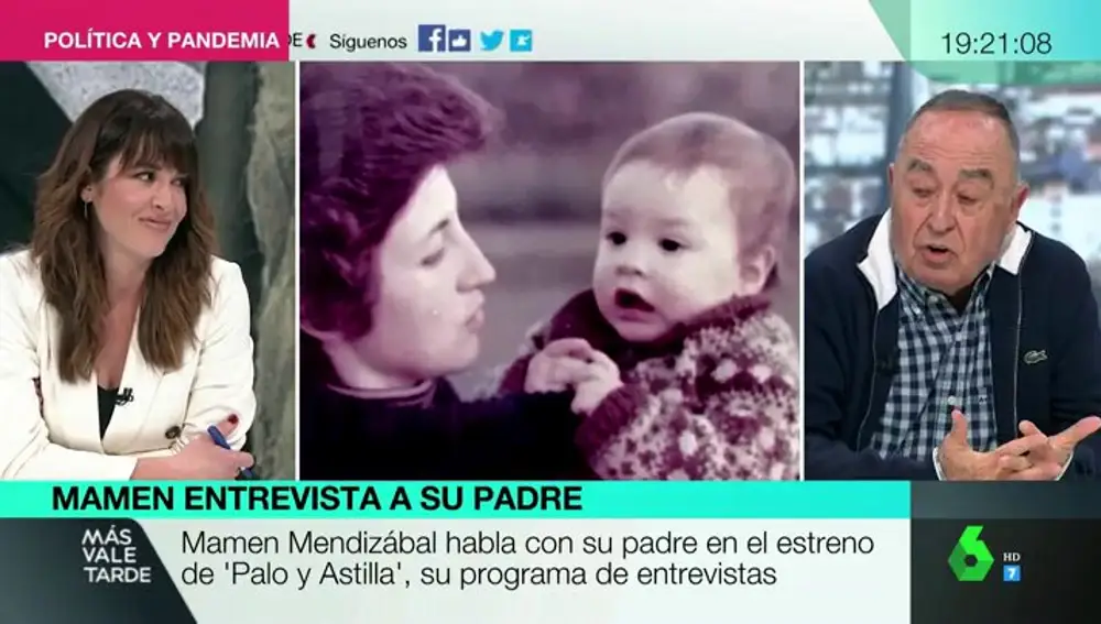 Mamen Mendizábal y su padre, José Luis Mendizábal