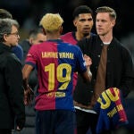 Lamine Yamal, a la conclusión del Barça-Inter
