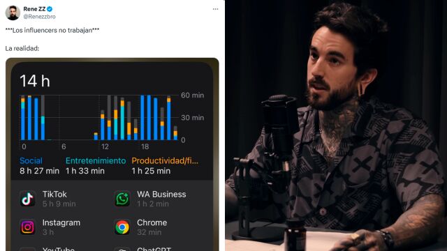 Las polémicas declaraciones de un youtuber que defiende el trabajo de los influencers: "Te reto a estar 5 horas diarias en TikTok y luego me dices si prefieres trabajar en la obra"