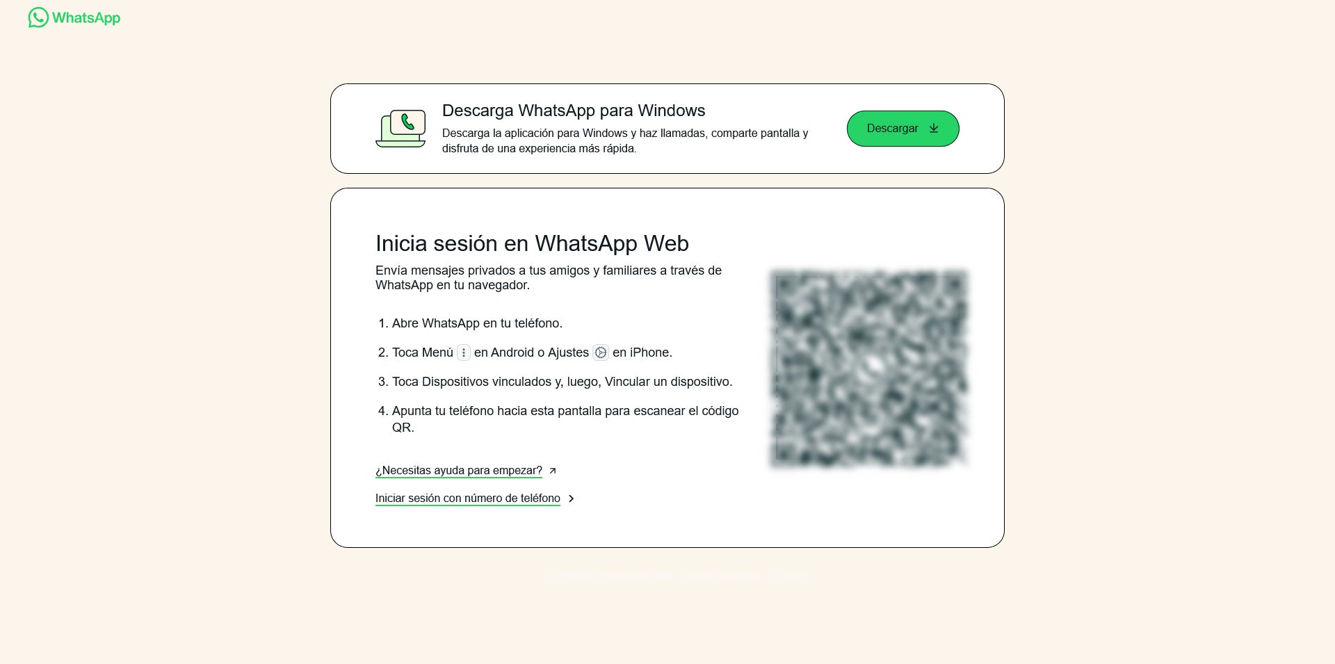 Cómo entrar en WhatsApp Web