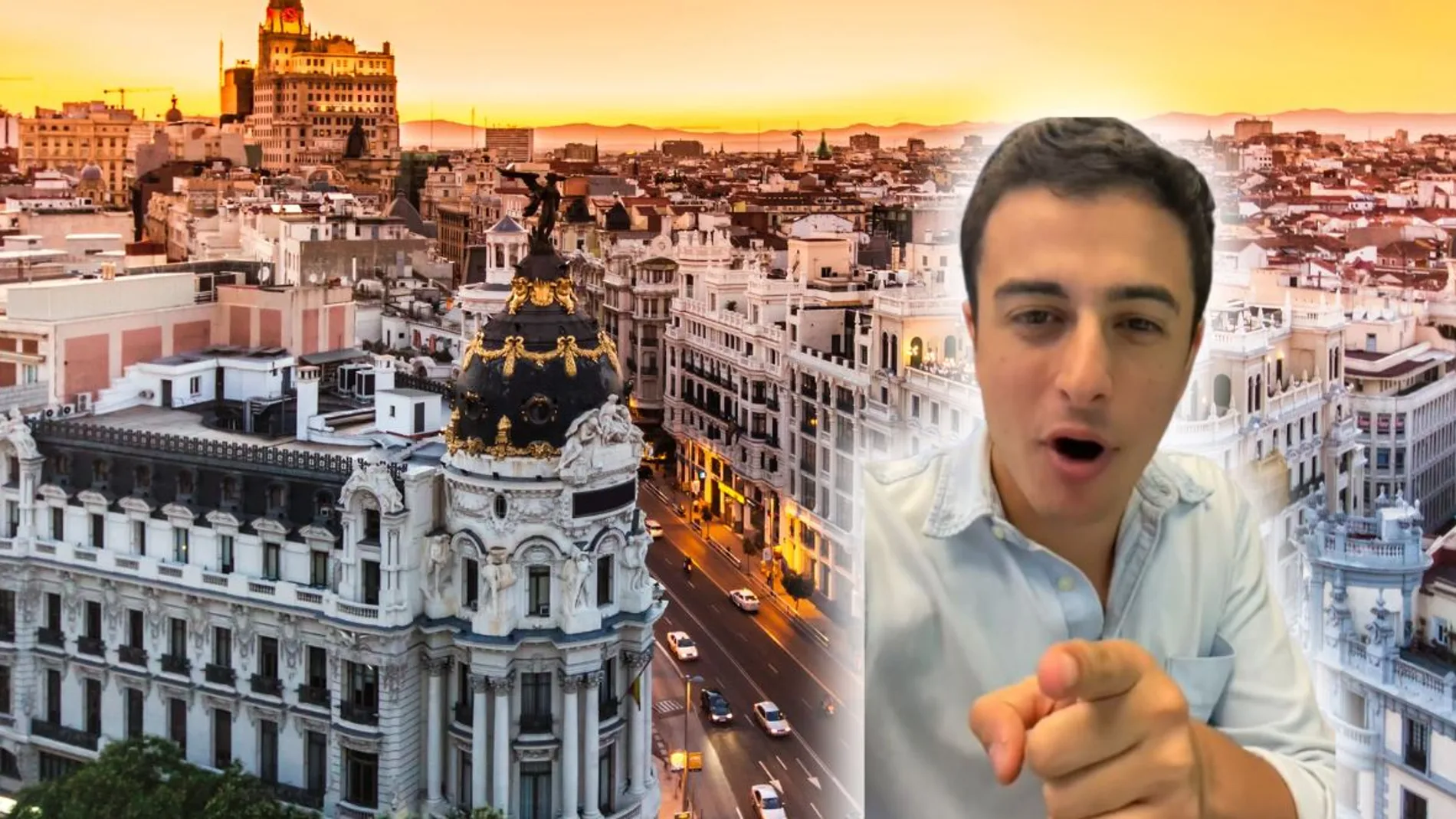 La ciudad de Madrid junto con un influencer