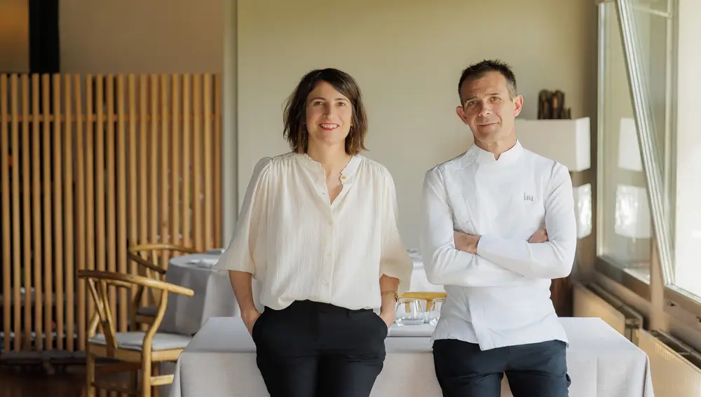 Retrato de Arantza y Jon Ayala, dirigentes del restaurante Laia