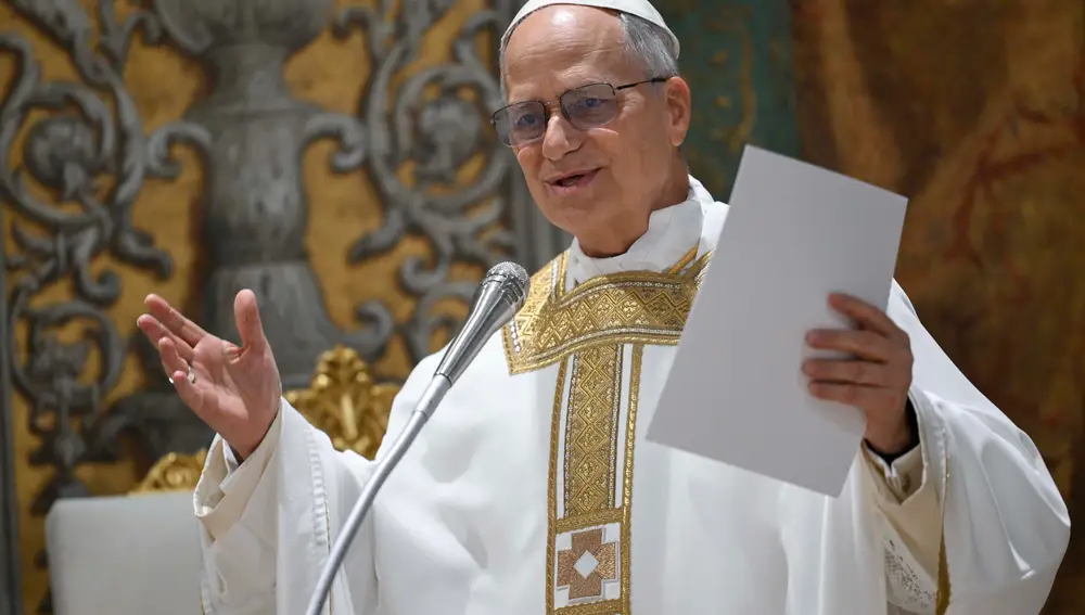 Pope Leo XIV celebrates Mass with the Cardinal electors in the Sistine Chapel