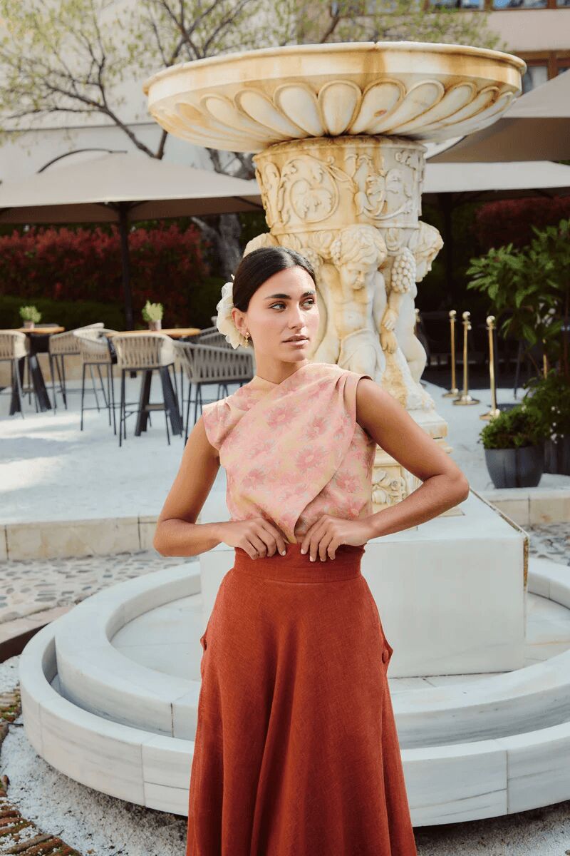 Top diana naranja.
