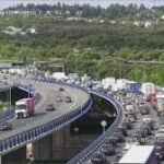 Kilómetros de atascos en los túneles de El Pardo