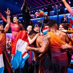 Delegación de Luxemburgo tras conocer su paso a la final de Eurovisión 2024