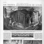 Ilustración de la revista «La Esfera» que recrea el entierro de Tutankamón