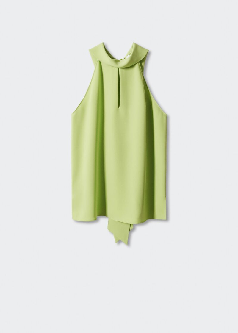 Blusa de cuello halter.