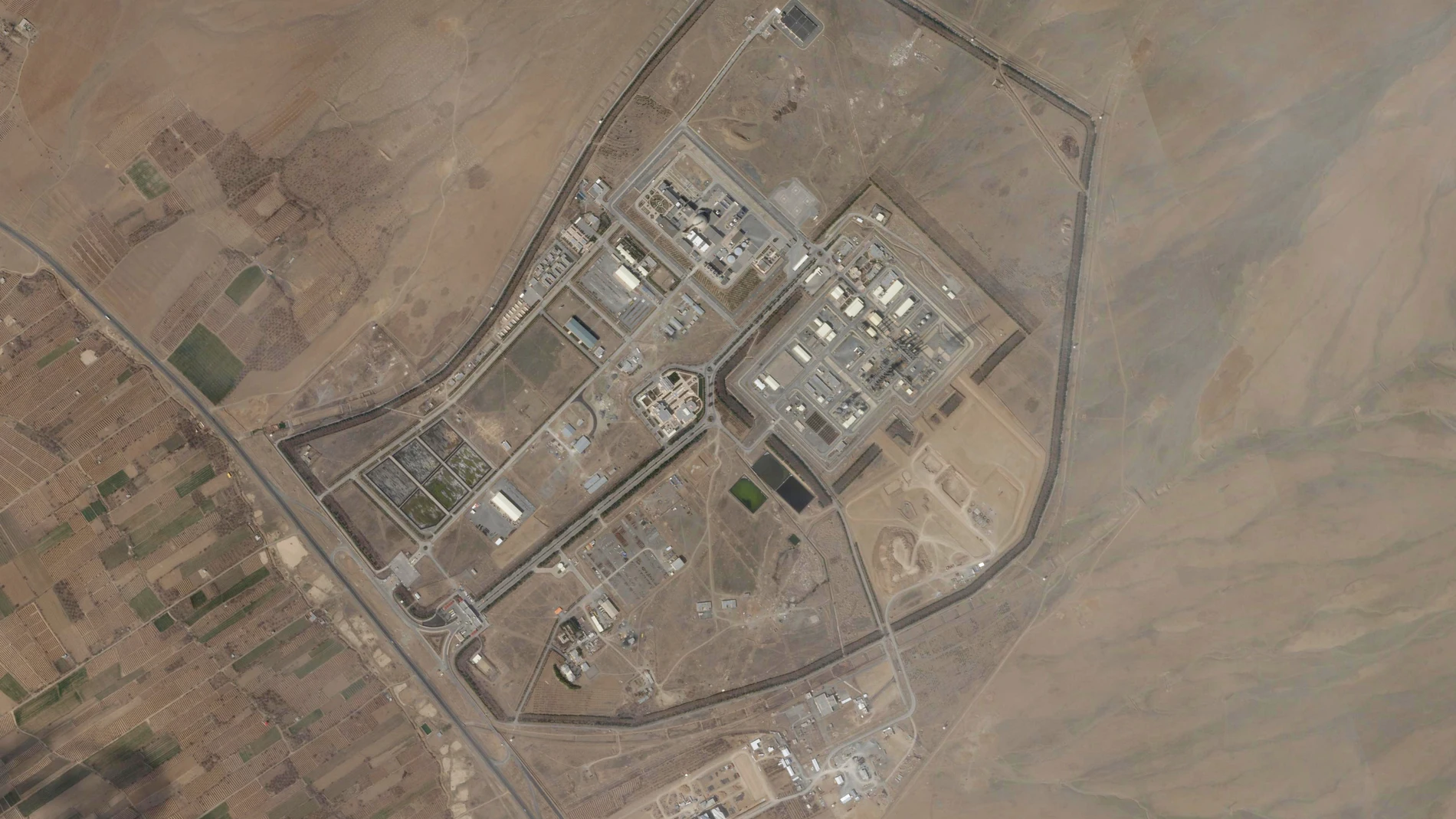 This satellite photo from Planet Labs PBC shows the Arak heavy water reaction in Iran on March 20, 2025. (Planet Labs PBC via AP)