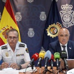  El subdelegado del Gobierno en Valladolid, Jacinto Canales, acompañado de mandos de la Policía Nacional, informa sobre la detención de los miembros de un clan familiar dedicado a la trata de seres humanos con fines sexuales, que ha permitido liberar a 13 víctima