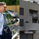 Xabi Alonso, a su llegada a su vivienda en el corazón de Madrid