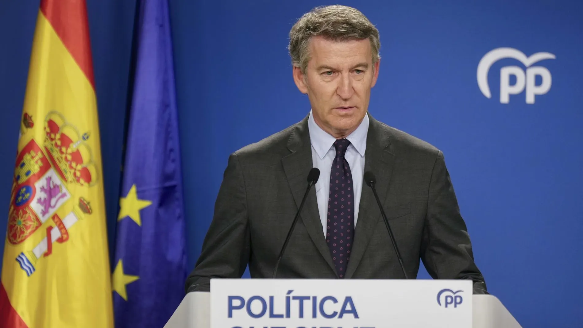 MADRID.-Feijóo convoca una protesta el día 8 contra la "corrupción" de Sánchez y reta a los socios a una moción de censura