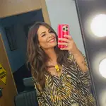 Nuria Roca con look de estampado animal.