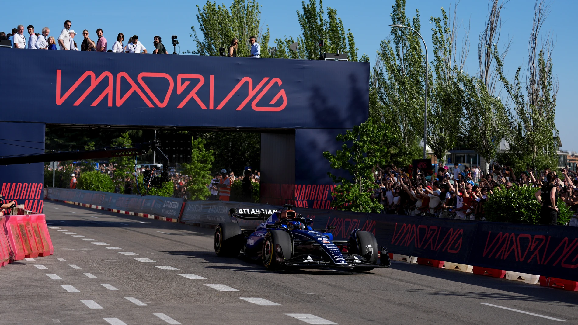 Carlos Sainz in action during an exhibition with Williams at the future Madring F1 circuit on June 07, 2025 in Madrid, Spain. AFP7 07/06/2025 ONLY FOR USE IN SPAIN