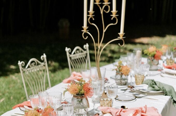 Mesa decorativo de boda. 