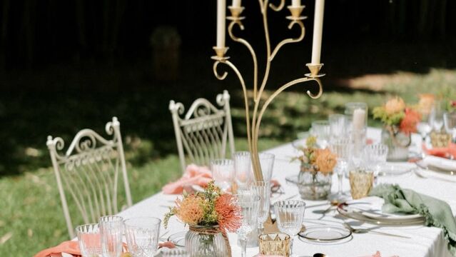Mesa decorativo de boda. 