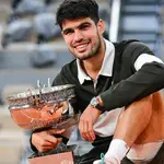 Carlos Alcaraz tras ganar el Roland Garros
