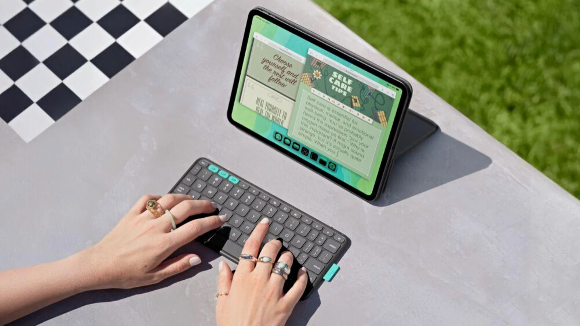 Un iPad con Flip Folio, la nueva funda con teclado de Logitech