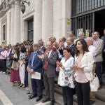 Concentración de jueces, fiscales y magistrados en la Audiencia Provincial de Valladolid
