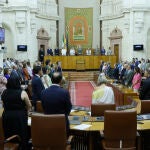 Sesión plenaria en el Parlamento de Andalucía en Sevilla