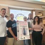 De izq a drch: Sergio García, alcalde de Cabezón de Pisuerga; Roberto Garrido miembro de ASEIMPEVA; Olga García, directora del Creative Desfile; José Andrés Herranz, presidente de EAVACyL, y Amanda Chamorro miembro de ASEIMPEVA