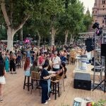 Una de las terrazas temporales dentro de Icónica