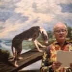 Bill Murray interpreta en el Prado un texto frente a la obra 'Fábula del perro y la presa', de Paul de Vos