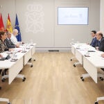 Una de las reuniones de Chivite con la empresa señalada por la UCO