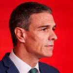 Pedro Sánchez en la sede de Ferraz 