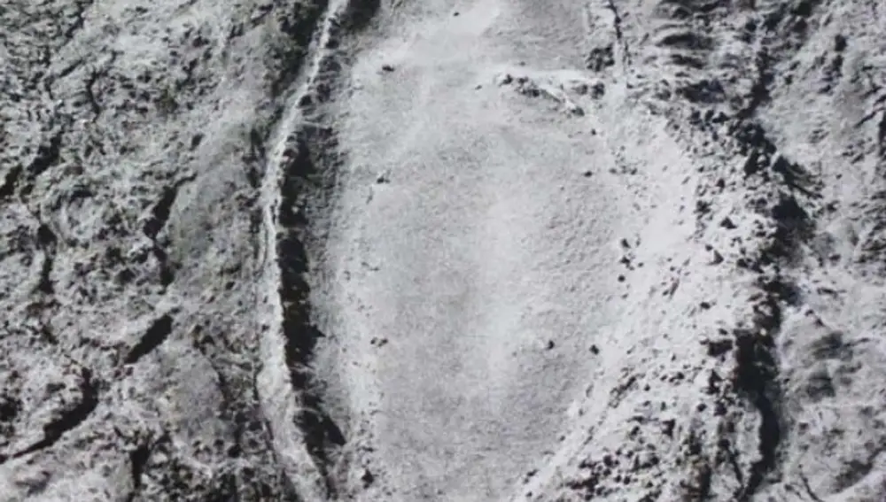 Imagen aérea de la zona del hallazgo en 1961