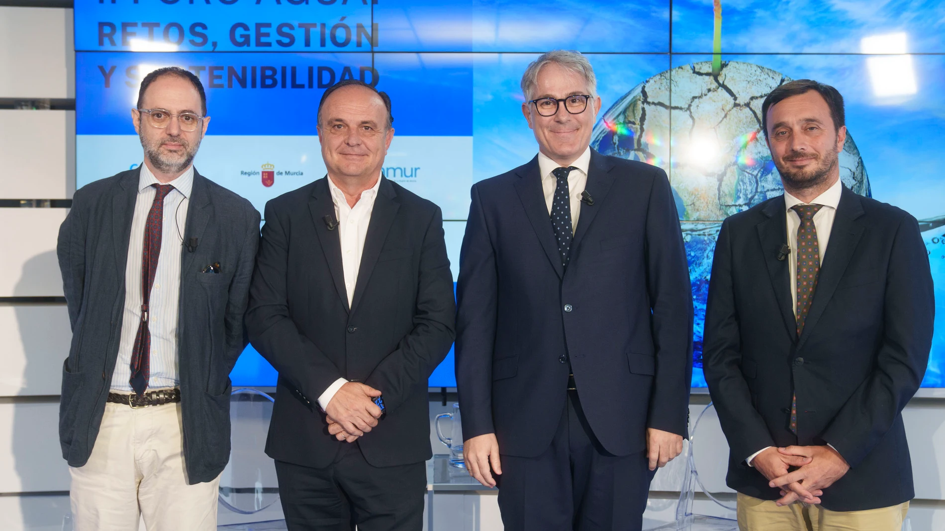 De izquierda a derecha, José Lugo, José Claramonte, Simón Pulido y Álvaro Real